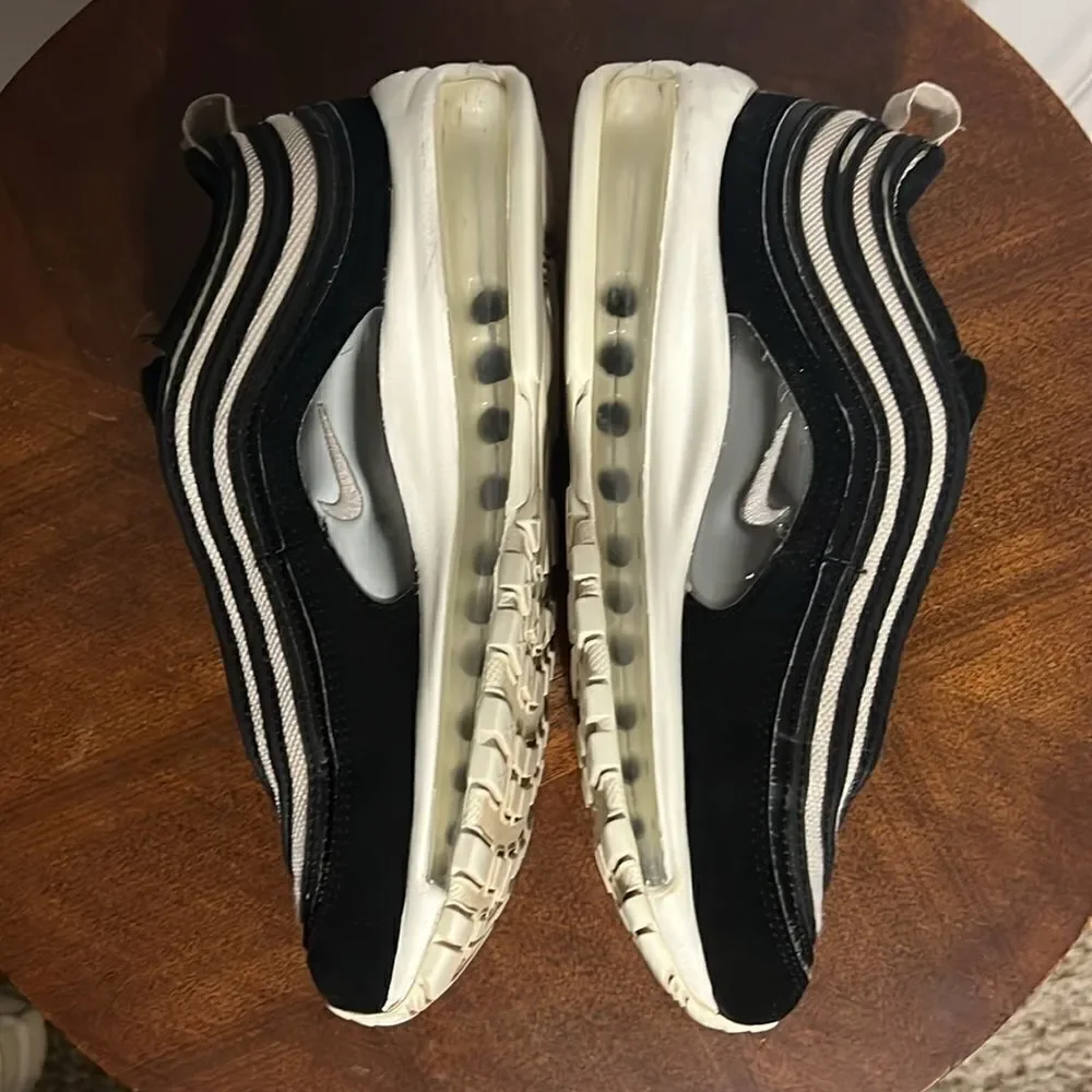 🔥🔥‎ NIKE AIR MAX 97 Running Shoes - Black/White - Women Sz 7 - EXCELLENT